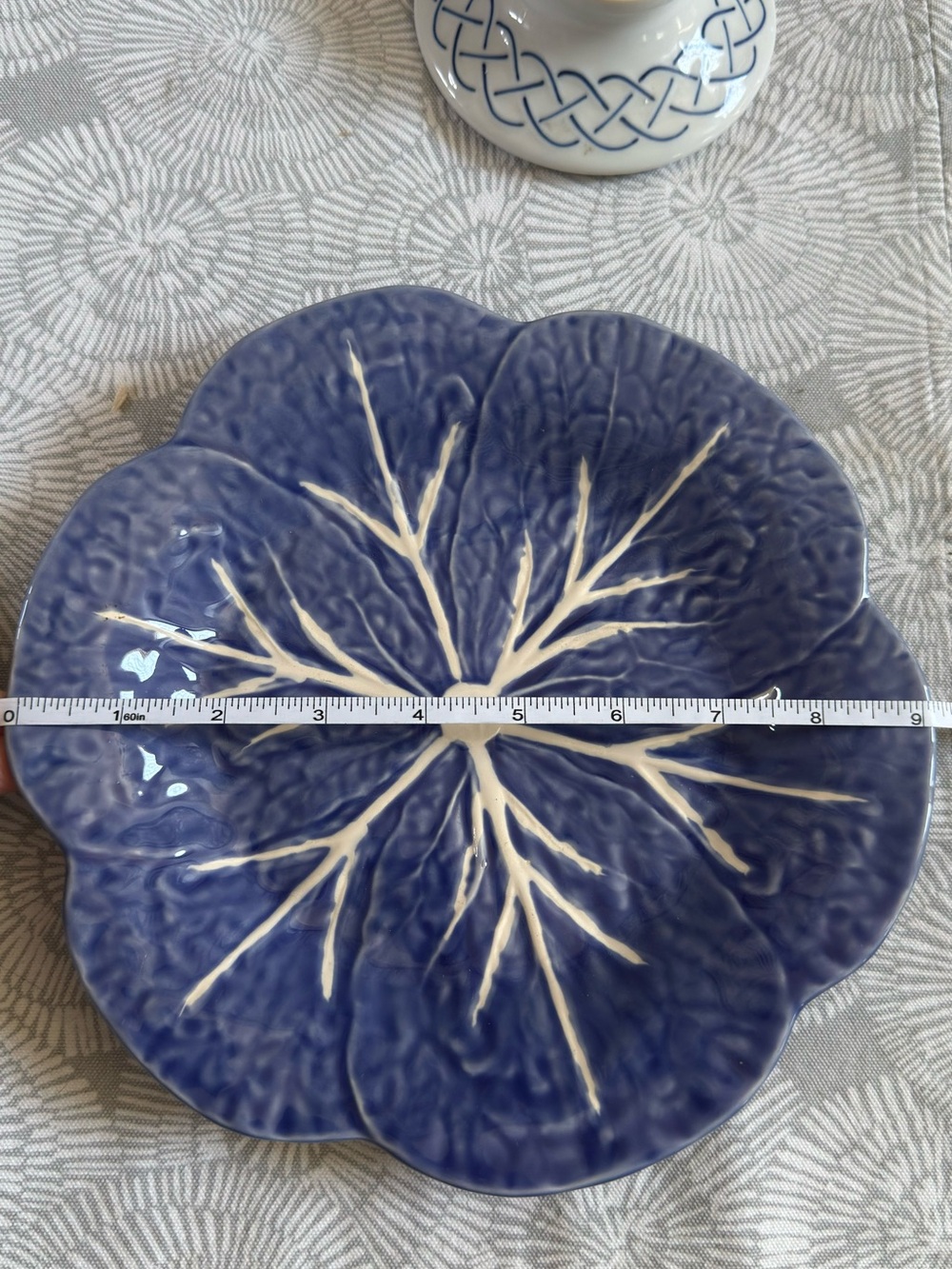 Bordallo Blue Cabbage Plate — Hard to find!